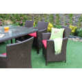 Design luxuoso de resina sintética Rattan Café e conjunto de jantar para jardim exterior Paito Wicker Furniture